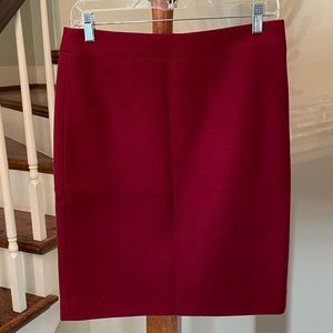 J. Crew “The Pencil Skirt” Maroon, Size 4